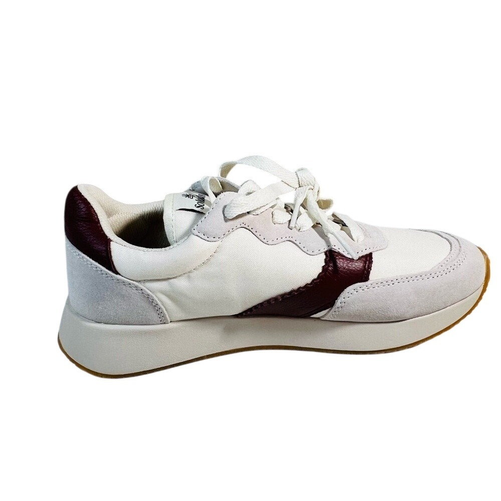 Soludos Paradiso Retro Sneakers, Women's, Color White/Wine, Size 7